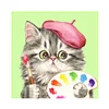 Diamond Painting -DIY Round Drill Cute Funny Cat