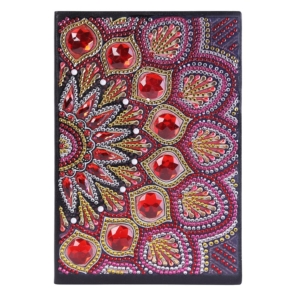 DIY Mandala Special Shaped Diamond Painting 50 Pages Sketchbook A5 Notebook【No Strip】