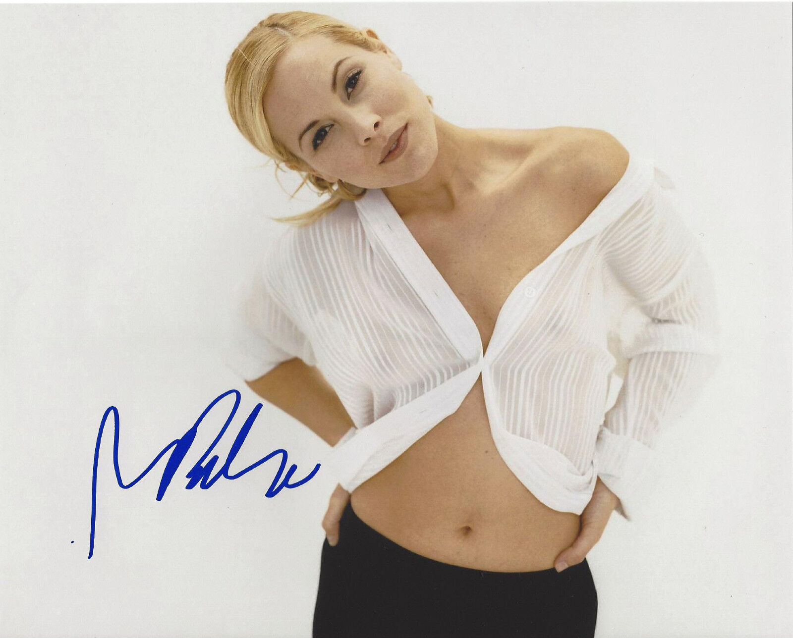 MARIA BELLO SIGNED HISTORY OF VIOLENCE 8X10 Photo Poster painting W/COA SEXY ACTRESS PRISONERS