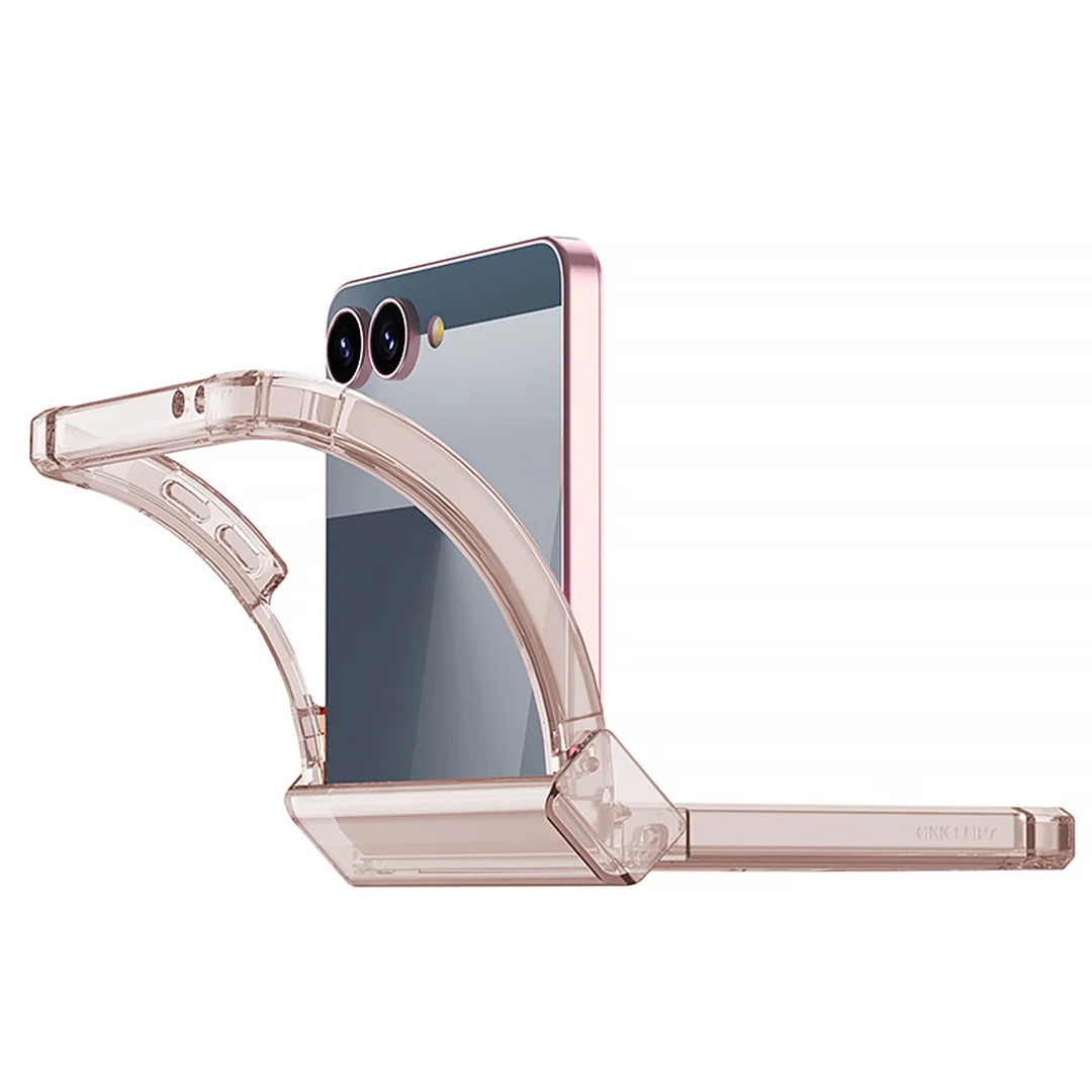 Transparent anti-fall mobile phone case suitable for Samsung Z Flip 7 mobile phone foldable fashion protective cover