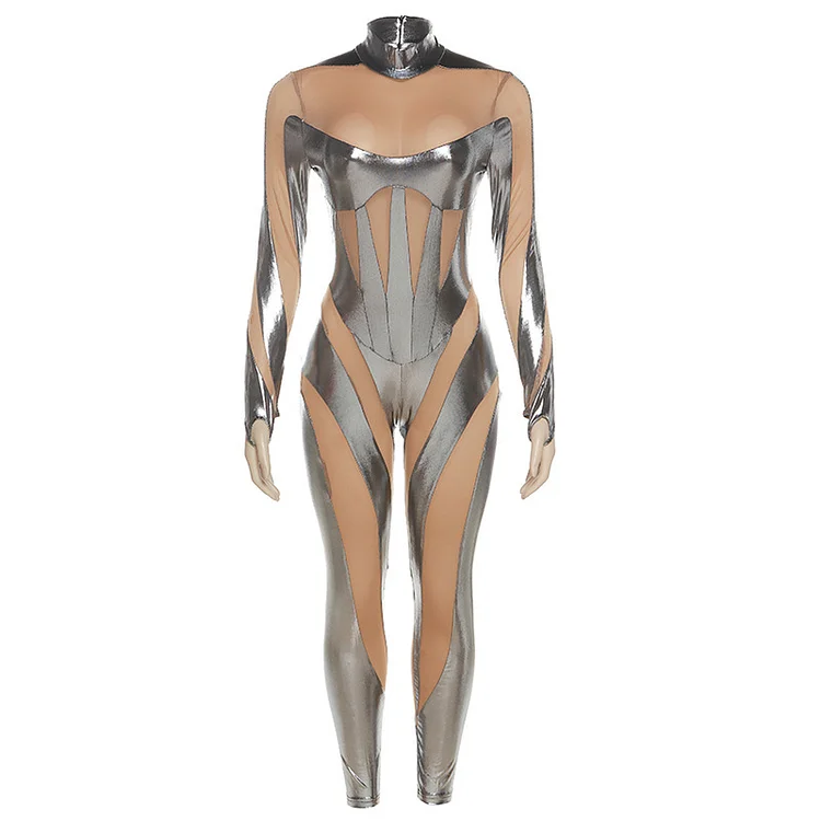 Mesh 2 Piece Jumpsuits Set