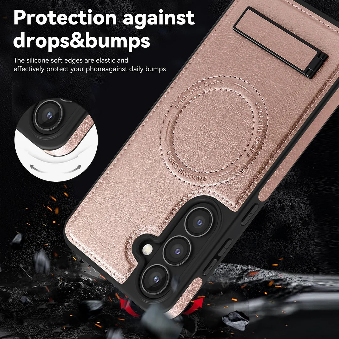 Samsung Galaxy Z Fold 6 Leather Case Magnetic Protective Case Holder Phone Case