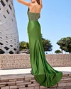 Women's Tube Top Slit Sequined Dress