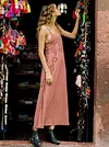 Flower Hollow Split-Side Maxi Dress