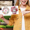 6Pcs Diamond Painting Love Flower Gifts Diamond Painting Greeting Card for Adults Beginners