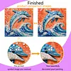 DIY Pre-Framed Dolphin Button Art Canvas Kit