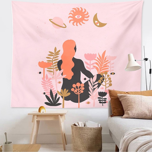 

Wall Tapestry - Sun And Moon Flower Woman-150*130cm, 501 Original