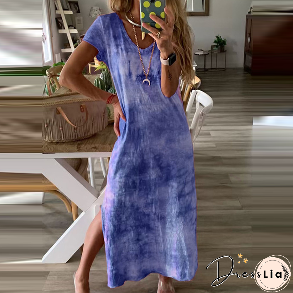 Women Ethnic Bohemian Cotton Printed  Linen Long Sleeve Dress