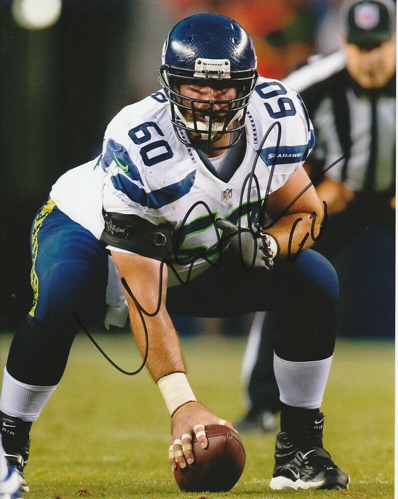 MAX UNGER SIGNED SEATTLE SEAHAWKS FOOTBALL 8x10 Photo Poster painting #2 NFL AUTOGRAPH PROOF