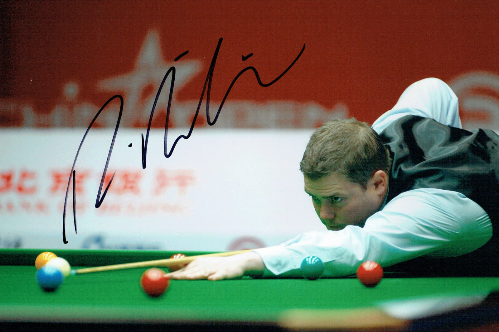 Robert MILKINS Signed Autograph Snooker Sheffield Crucible 12x8 Photo Poster painting AFTAL COA