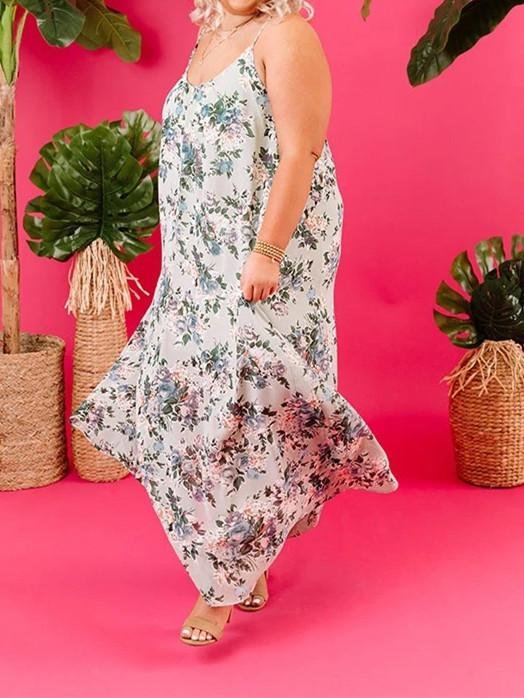Floral Ever After Maxi Dress In White