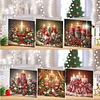 6PCS DIY Diamond Art Greeting Cards Christmas Candle Congratulations Cards Gift