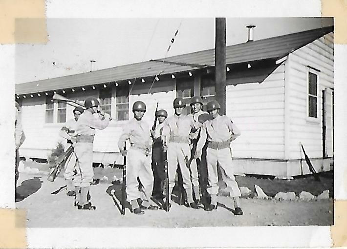 MILITARY MEN Vintage FOUND Photo Poster painting bwOriginal Snapshot 010 2 O