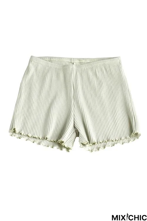 Solid Ruffles Shorts