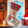 Linen Diamond Painting Christmas Socks 5D Rhinestone Xmas Socks for Kid Gift
