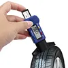Portable Vehicle Tire Wear Checker 0.01mm Resolution Universal Auto Measuring Depth Gauge with LCD Display & Inch/MM Conversion Lightweight for Cars Trucks Motorcycles (Blue)