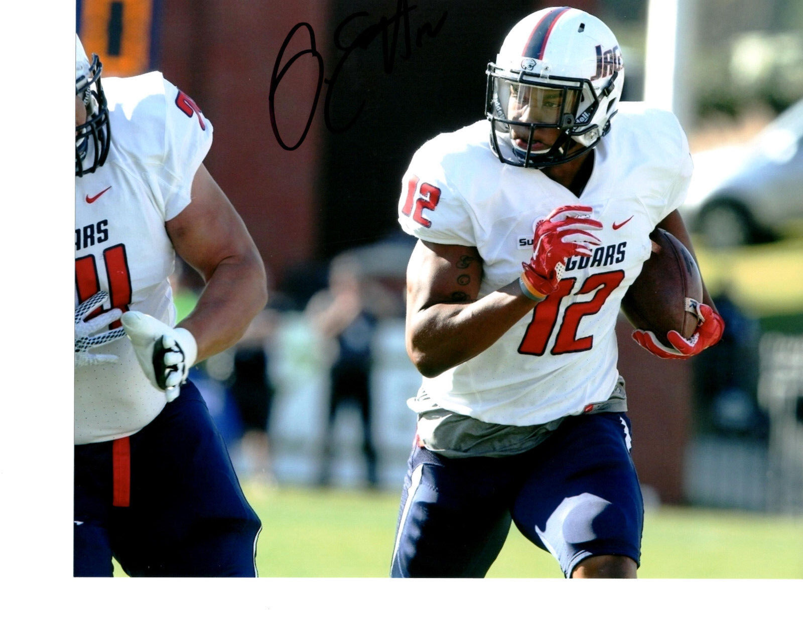 Gerald Everett South Alabama signed autographed 8x10 football Photo Poster painting 2017 Draft b