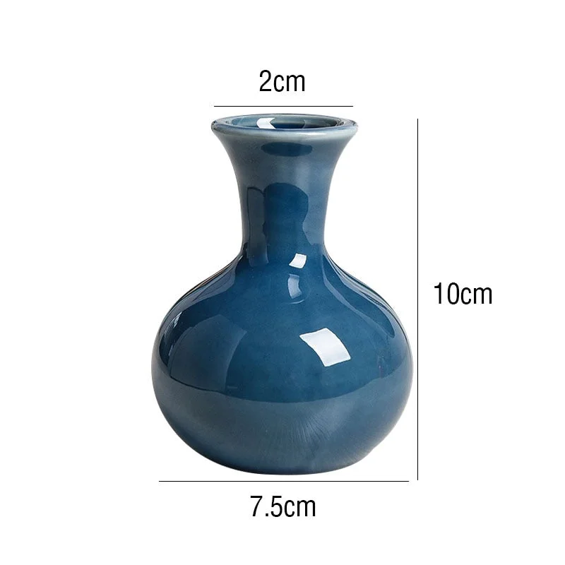 Ceramic Vase Mini Ornaments Simple Nordic Style Living Room Flower Arrangement Floral Bedroom Dried Flower Decorations