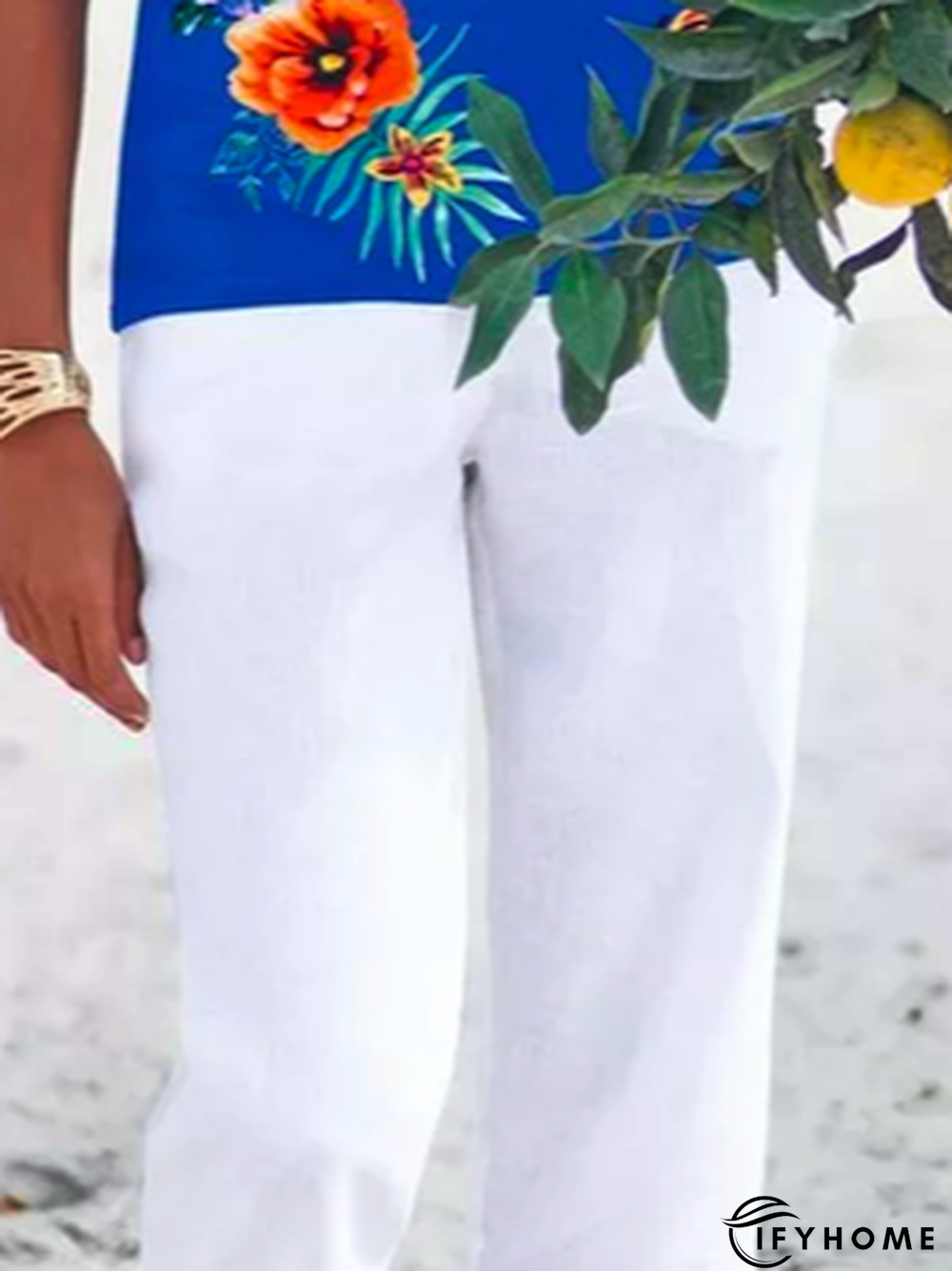 Plain Loose Cotton Casual Pants | IFYHOME