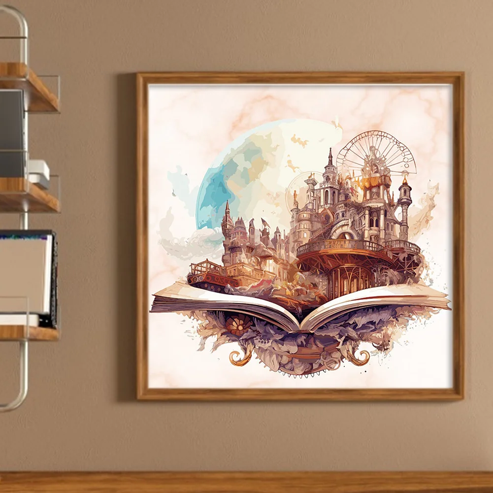 DIY Stamped Cross Stitch 11CT Full Embroidery 50*50cm - Magic Book