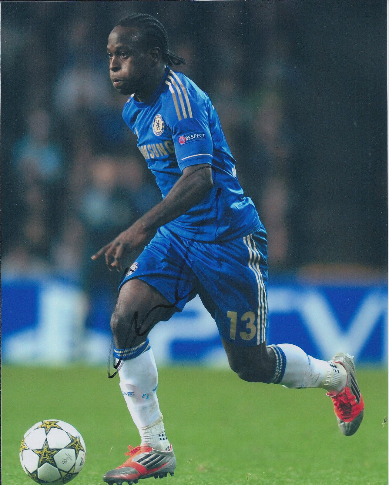 Victor MOSES Signed Autograph 10x8 Photo Poster painting AFTAL COA Chelsea Champions League