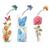 3Pcs Diamond Painting Flowers Butterfly Bookmark Making Kit