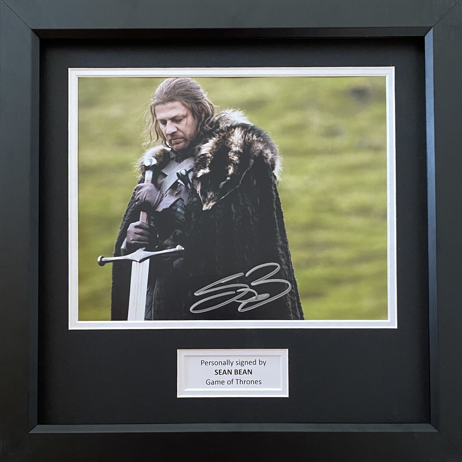 Sean Bean Genuine Hand Signed Game Of Thrones Photo Poster painting In 14x11 Frame Display