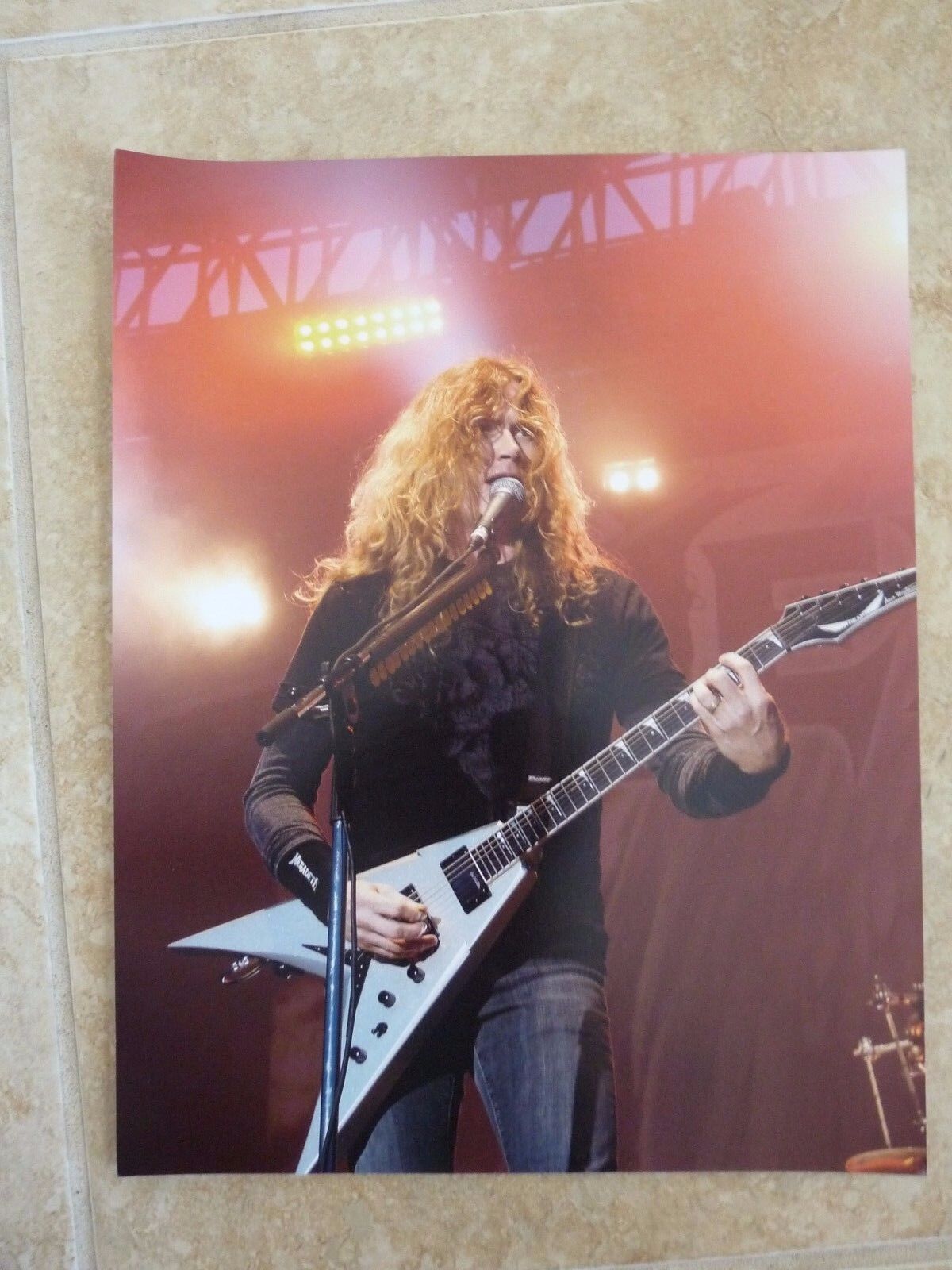 Megadeth Dave Mustain Live Concert Color 11x14 Music Photo Poster painting #3