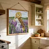 Lavender Girl Full 14CT DIY Stamped Cross Stitch Kits for Beginners Adults Home Decor Cross Stitch Art and Crafts Kits 7.87x7.87In
