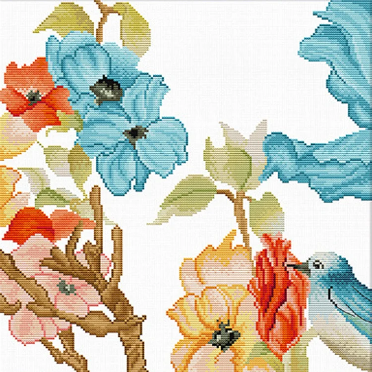 Spring Brand - Flower 11CT Stamped Cross Stitch 49*49CM(51Colors)