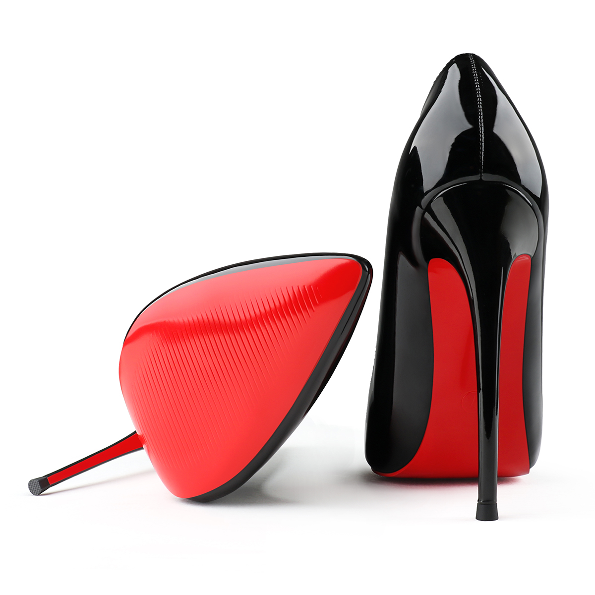 120/100mm Red Bottom Women's Party Wedding Heels Red Lining Patent Pumps-MERUMOTE