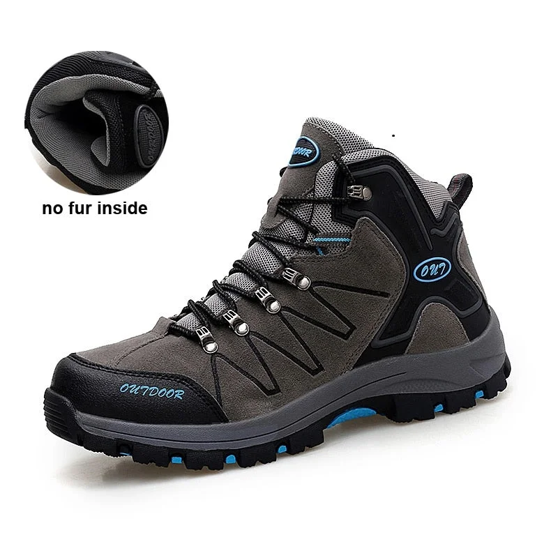 Winter Autumn Outdoor Boots Men Shoes Male Adult Casual Ankle Rubber Anti-Skidding Snow Boots Men Work Shoes Footwear Sneakers