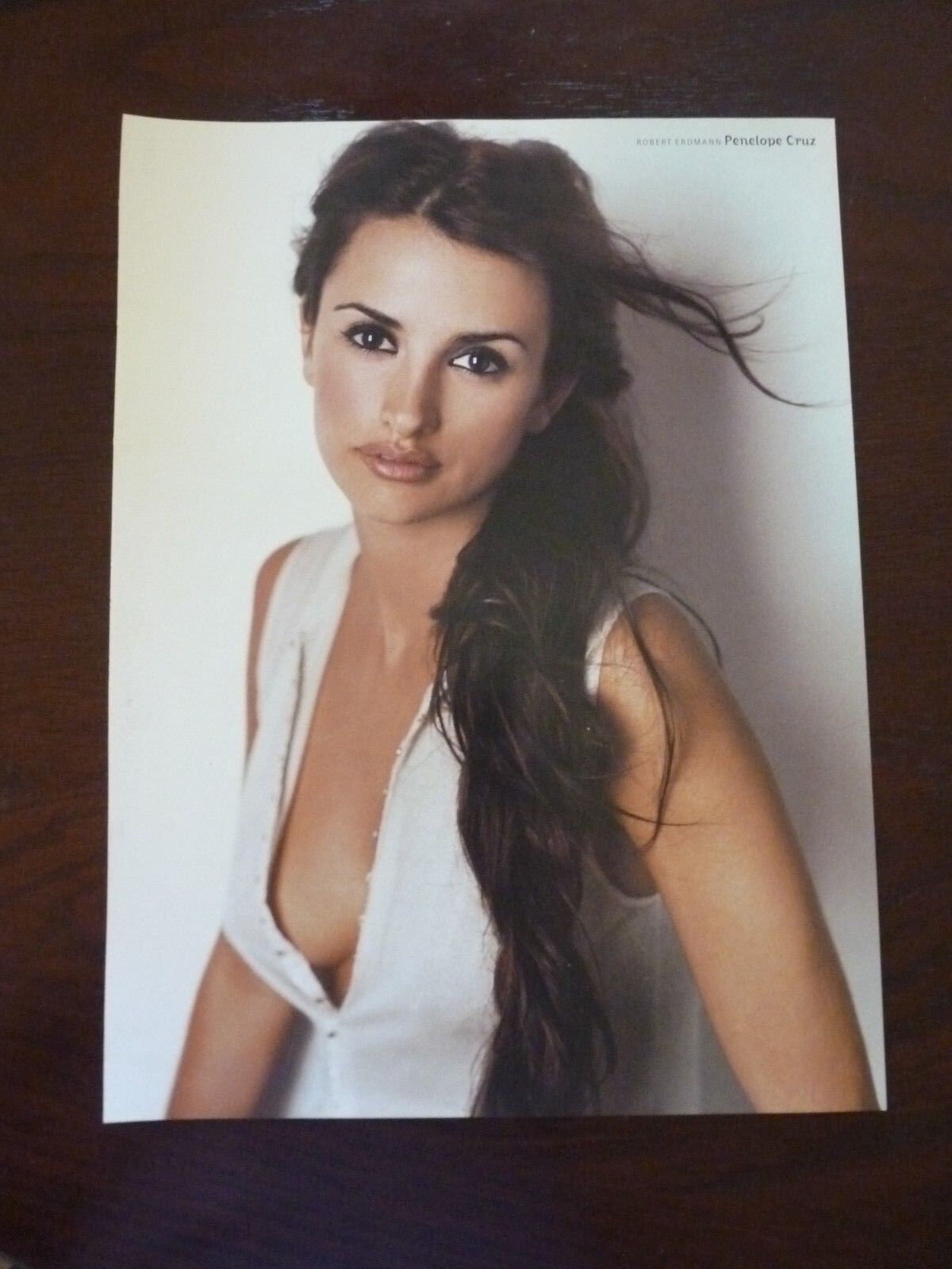 Penelope Cruz Single Sided Coffee Table Book Photo Poster painting Page 9x12