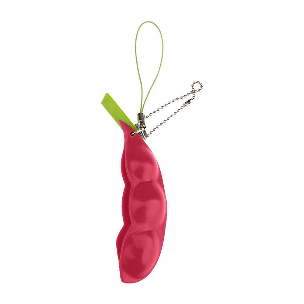 

Cute Stress Relief Peas Beans Edamame Keychain Squeeze Decompression Toy, 501 Original