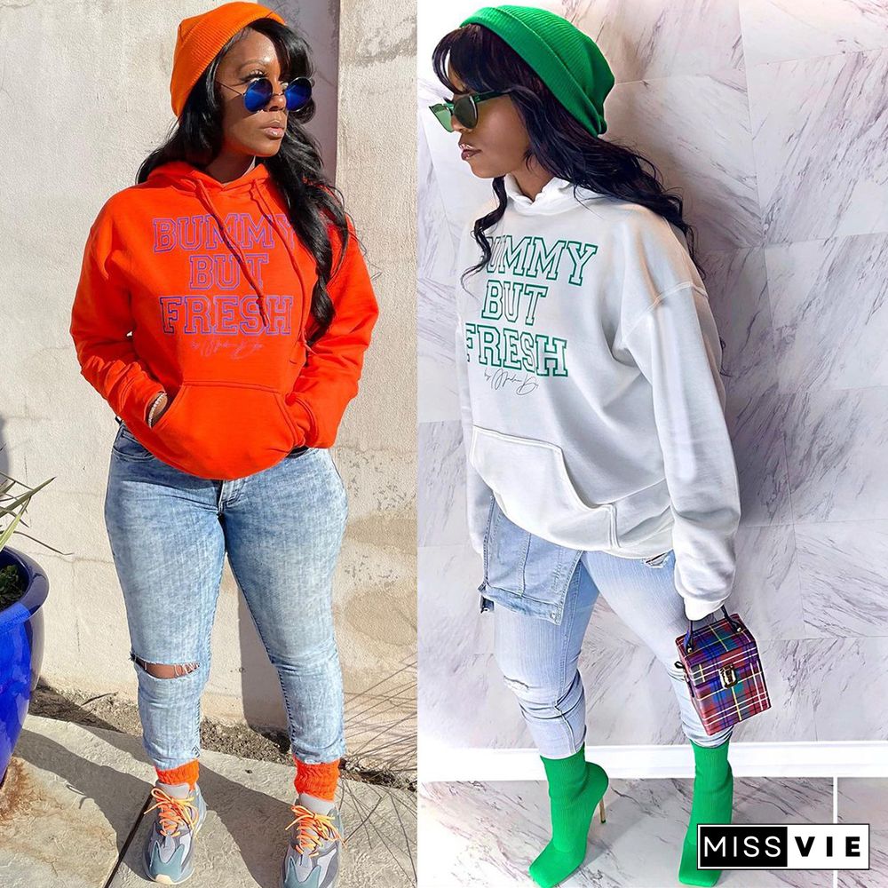 Letter Print Streetwear Pullovers Oversized Sweatshirt