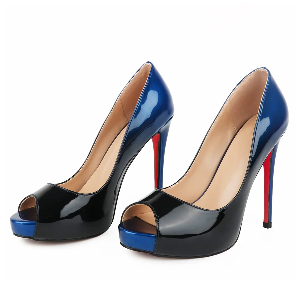 120mm Red Bottom Women's Platforms Heels Party Wedding Pumps-MERUMOTE