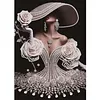 Robe de soir&eacute;e rose perle femme dessin&eacute;e sp&eacute;ciale 5d bricolage partiel diamants points kits d&rsquo;art en pierres 11,81x15,75 pouces peintures &agrave; points diamant&eacute;s peintures peintures peintures diamants art de pierres pr&eacute;cieuses pour adultes d&eacute;butants d&eacute;coration