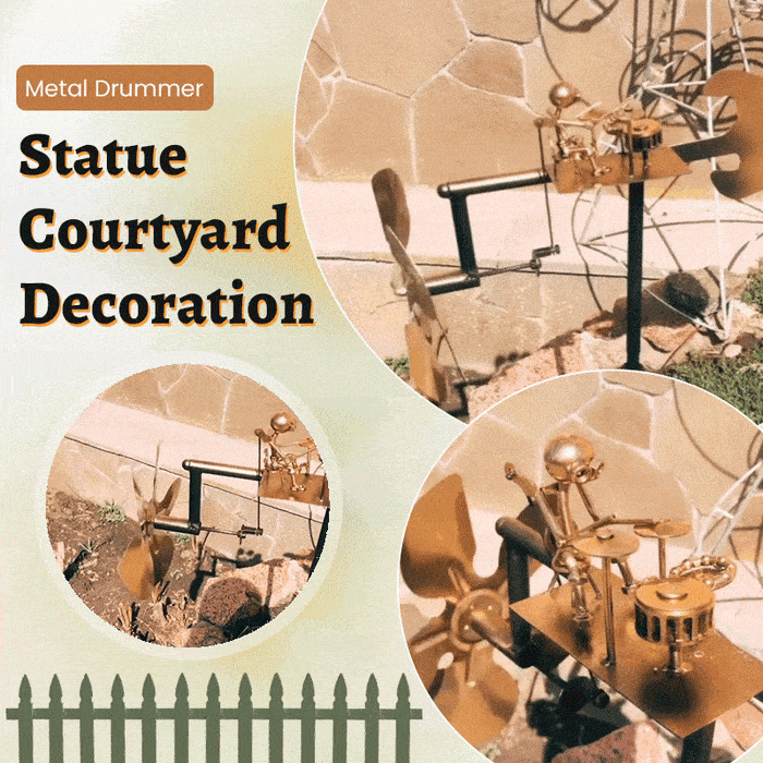 🔥Last Day: 50% OFF🔥🥁Handmade Metal Drummer Windmill🎁Buy 2 Free Shipping