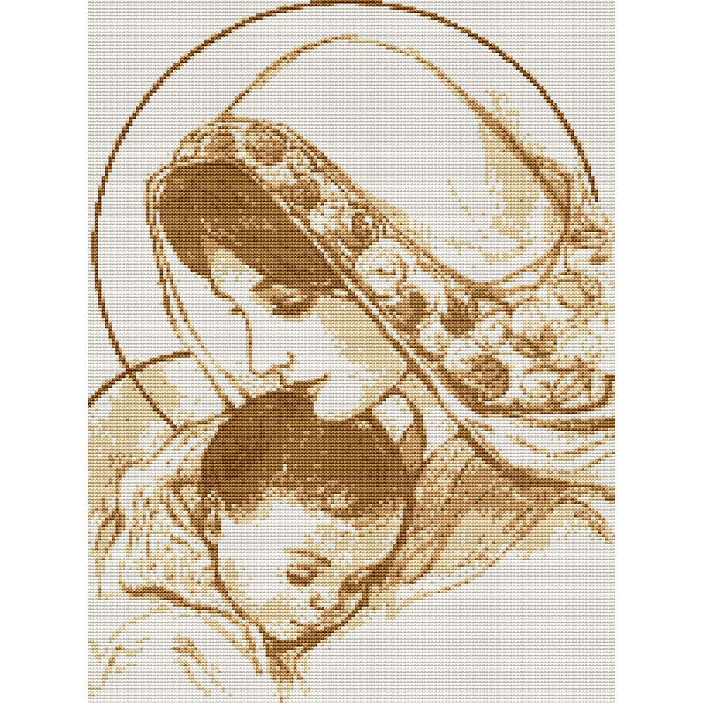 Joy Sunday-Mother And Son (35*46cm) 14CT Stamped Cross Stitch() gbfke