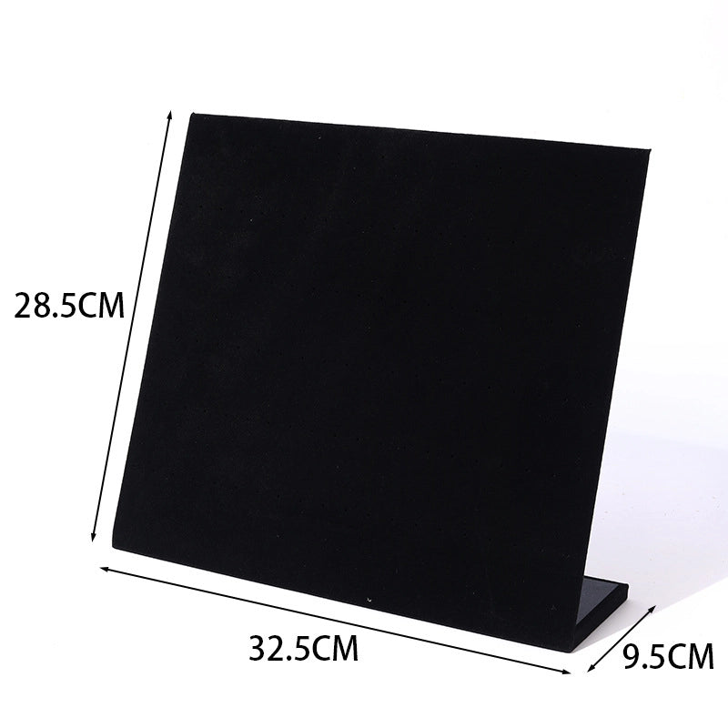 1 Piece Wood Flannel Casual Minimalist L Shape Jewelry Display