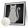 DIY Pearl Painting Kitten for Home Wall Decor(25x25cm)