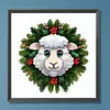 Diamond Painting -DIY Round Drill Critter Wreath Ovine