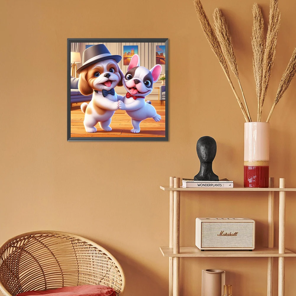 Full Round Diamond Painting 30*30cm - Puppy Buddy