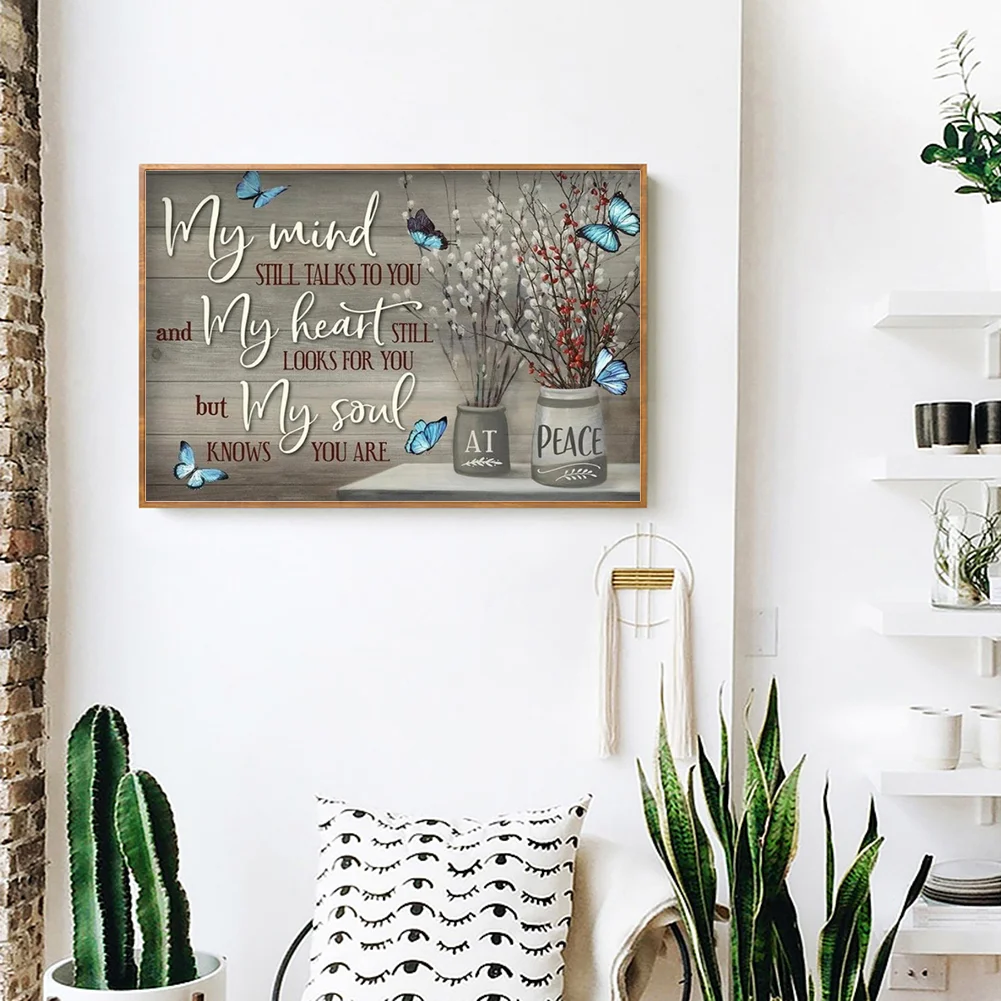 Diamond Painting - Full Round Drill - Flower Saying(50*40cm)