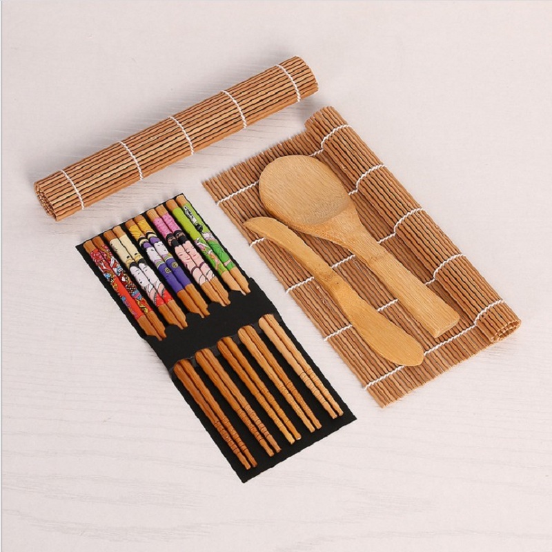 

Horbax 10-piece sushi set bamboo sushi set sushi roll mat sushi set incl, 501 Original