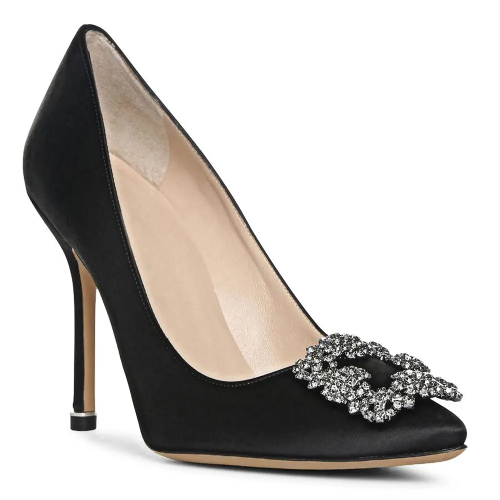 100mm Women's Slik Shoes Diamond Party Wedding Pumps-vocosishoes