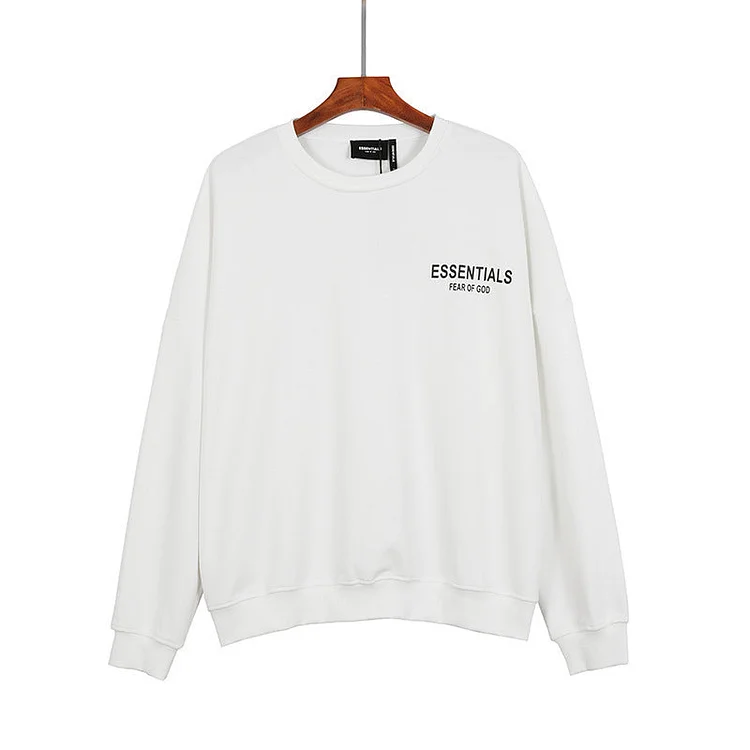 Fog Essentials Sweatshirt Fog Double Line High Street Letter Printing Men and Women Couple round Neck Sweater