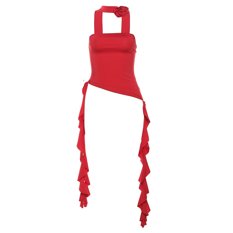 Ueong Ueong Summer Women's Solid Color Fashion Sexy Hanging Neck Cord Strap With A Small Vest