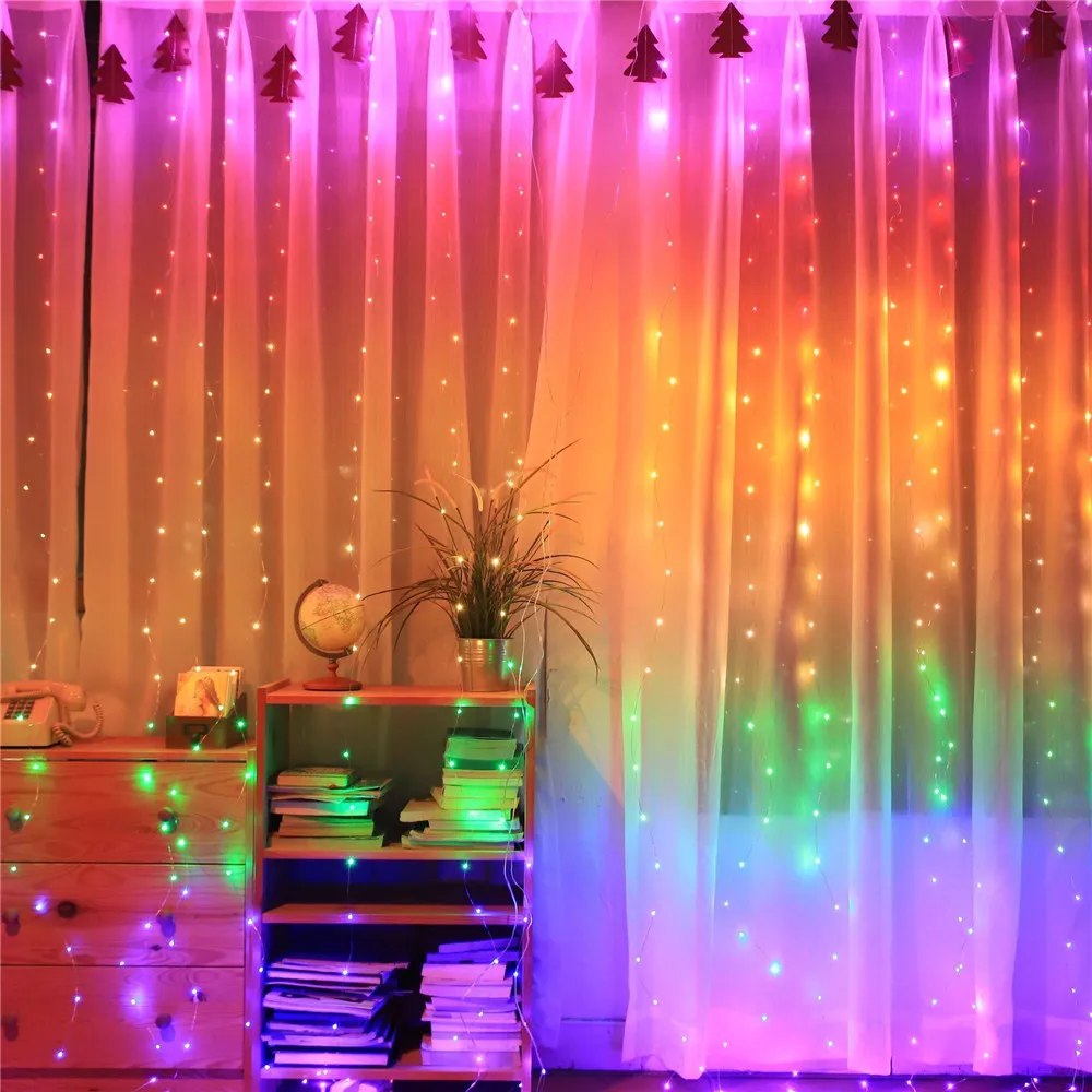 Tegooe USB Powered LED Curtain String Lights with Remote Control 3 Styles