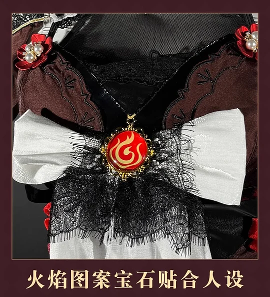 [Wetrose] Hutao Succubus Genshin Impact Fanart Cosplay Costume Wig Wings Tail Dress Full Set